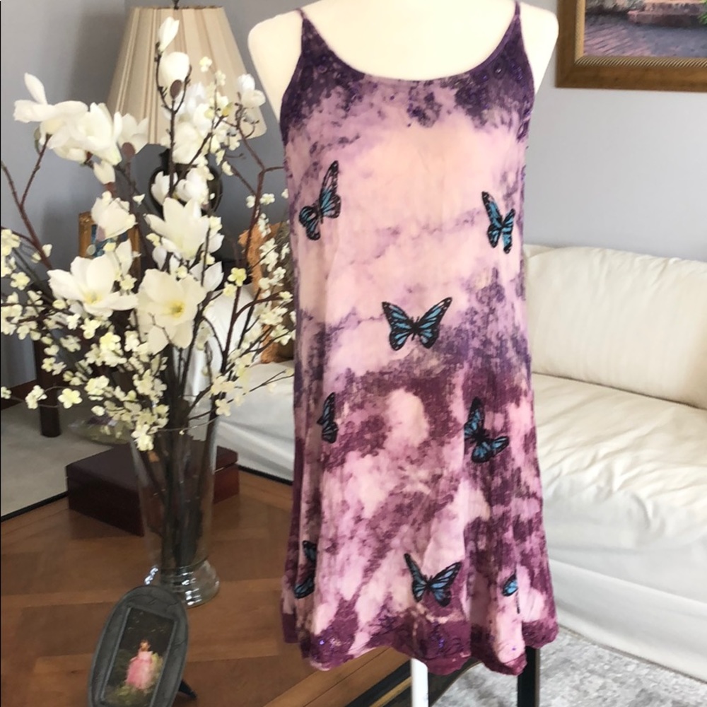 India boutique purple and beige send dress size S.